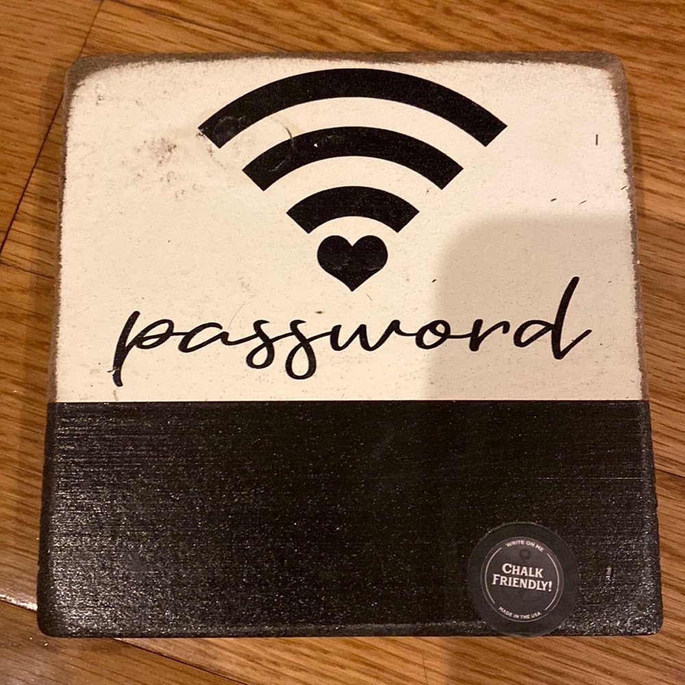 Chalkboard WiFi password wooden sign new rustic marlin seven anchor